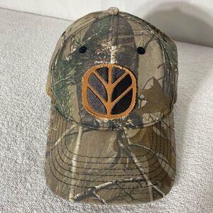New Holland Brown Green Hard Woods Camo Baseball Cap with Embroidered Logo